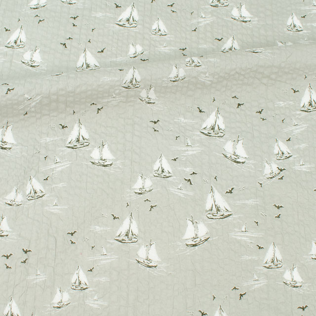 生地 80ローン ミラクルウェーブプリント/リップル ヨット(KCP808MW) 678A.グレー 09Ae99_