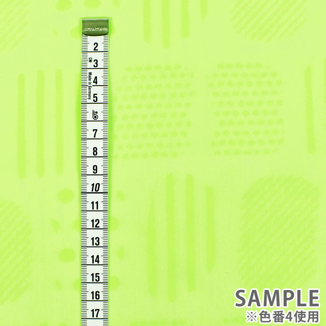 生地 コットンジャガード Circle&line 蛍光(KFJ-05) 1.イエロー 99Zz99_