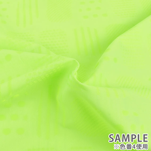 生地 コットンジャガード Circle&line 蛍光(KFJ-05) 1.イエロー 99Zz99_