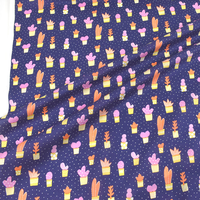 生地 kippis-キッピス- Kaktus さぼてん/ローン(KPL) 9C.ネイビー 99Zz99j