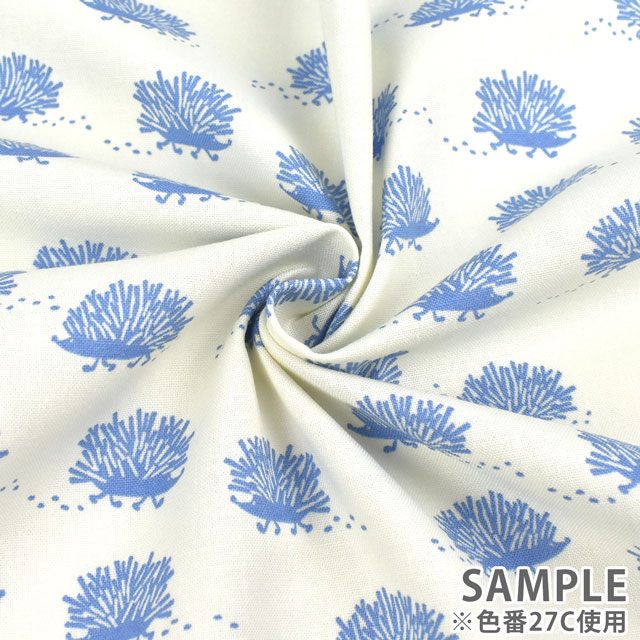 生地 kippis-キッピス- Igelkottar はりねずみたち/シーチング (KPS) 27C.オフホワイト 09Ac04j