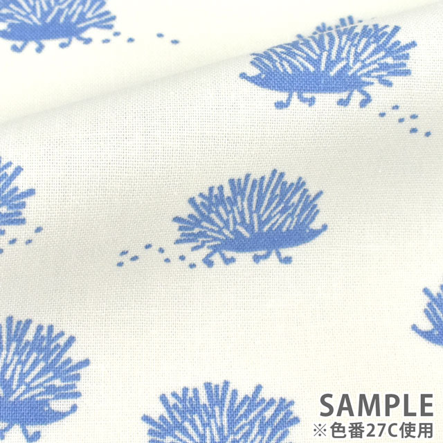 生地 kippis-キッピス- Igelkottar はりねずみたち/シーチング (KPS) 27C.オフホワイト 09Ac04j