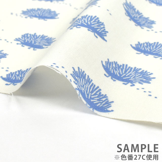 生地 kippis-キッピス- Igelkottar はりねずみたち/シーチング (KPS) 27C.オフホワイト 09Ac04j