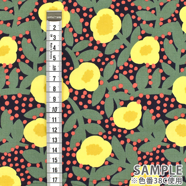 生地 kippis-キッピス- Lentokukka 飛ぶ花/シーチング (KPS) 38A.ピンク×ネイビー 99Zz99j