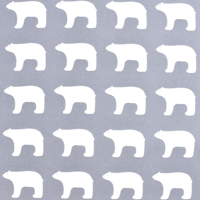 生地 kippis-キッピス- Pieni Jaakarhu 小さなシロクマ/シーチング (KPS) 39A.グレー 09Ac04j