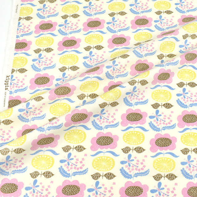 生地 kippis-キッピス- Kumpula クンプラの街/綿麻キャンバス(KPC) 26D.ライトイエロー 99Zz99j