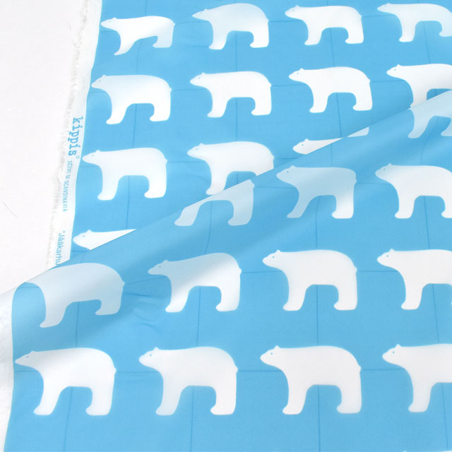 生地 kippis-キッピス- Jaakarhu シロクマ/ナイロンタフタ(KPNY) 6G.ブルー 99Zz99j