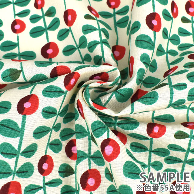 生地 kippis-キッピス- Lingon リンゴンベリー/シーチング(KPS) 55A.ベージュ 99Zz99j