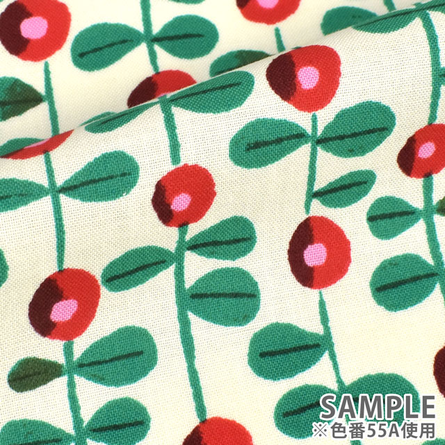 生地 kippis-キッピス- Lingon リンゴンベリー/シーチング(KPS) 55A.ベージュ 99Zz99j