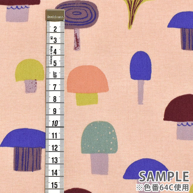 生地 kippis-キッピス- Sienet きのこ/オックス(KPO) 64C.ピンクベージュ 99Zz99j
