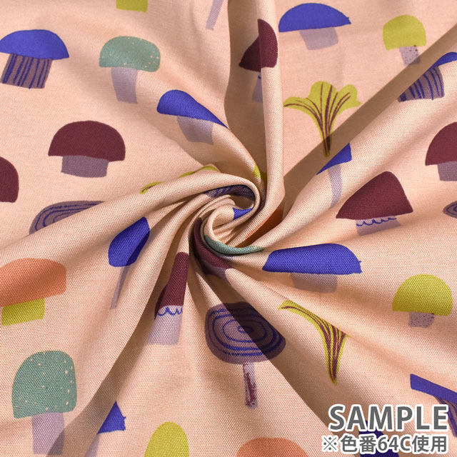 生地 kippis-キッピス- Sienet きのこ/オックス(KPO) 64C.ピンクベージュ 99Zz99j