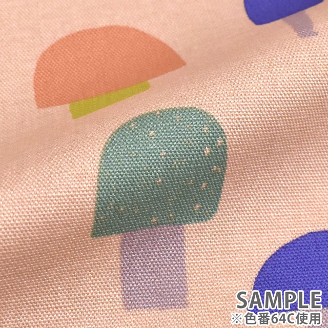 生地 kippis-キッピス- Sienet きのこ/オックス(KPO) 64C.ピンクベージュ 99Zz99j