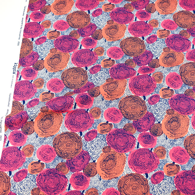 生地 kippis-キッピス- Samettikukka ベルベットの花/オックス(KPO) 70B.ピンク系 99Zz99j