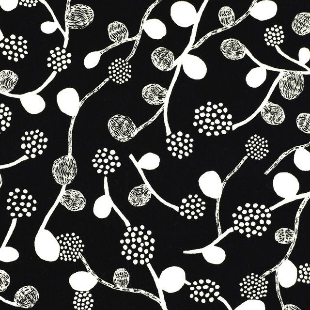 生地 kippis-キッピス- Vaapukka ラズベリー/シーチング(KPO) 72C.ブラック 09Ac04j