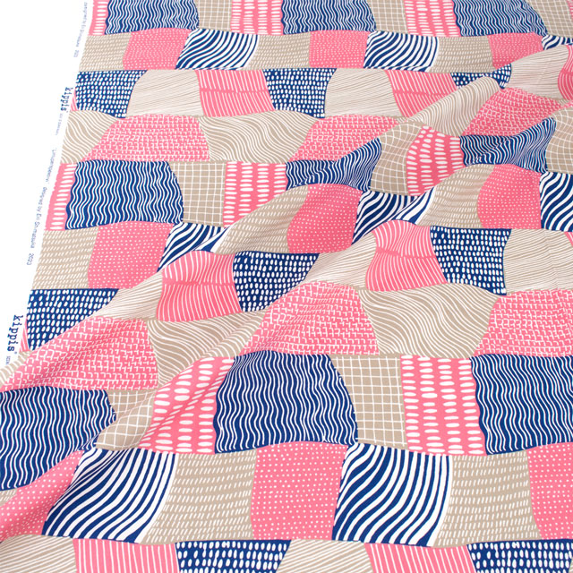 生地 kippis-キッピス- Lintuperspektiivi 鳥瞰図/オックス(KPO) 73A.ピンク 09Ac04j