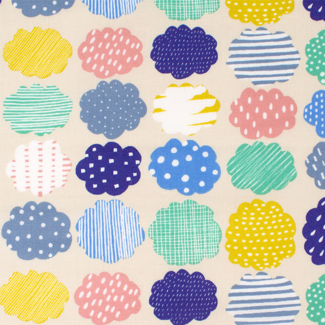 生地 kippis-キッピス- Puolipouta 晴れときどき雲/シーチング (KPS) 11G.ベージュ 09Ac04j