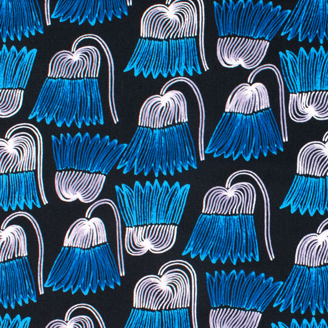 生地 kippis-キッピス- Supina 花達のささやき/オックス(KPO) 77C.ブラック 09Ac04j