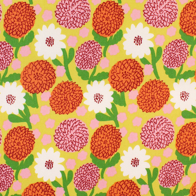 生地 kippis-キッピス- Daalia ダリア/オックス(KPO) 93A.イエロー 09Ac04j