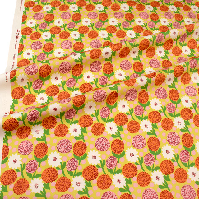 生地 kippis-キッピス- Daalia ダリア/オックス(KPO) 93A.イエロー 09Ac04j