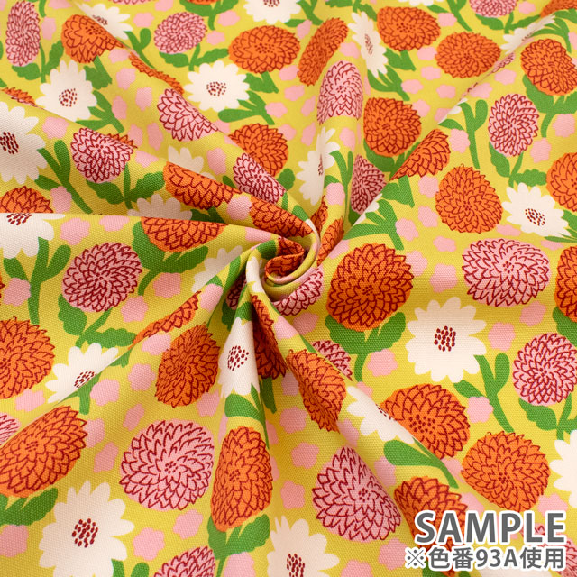 生地 kippis-キッピス- Daalia ダリア/オックス(KPO) 93A.イエロー 09Ac04j