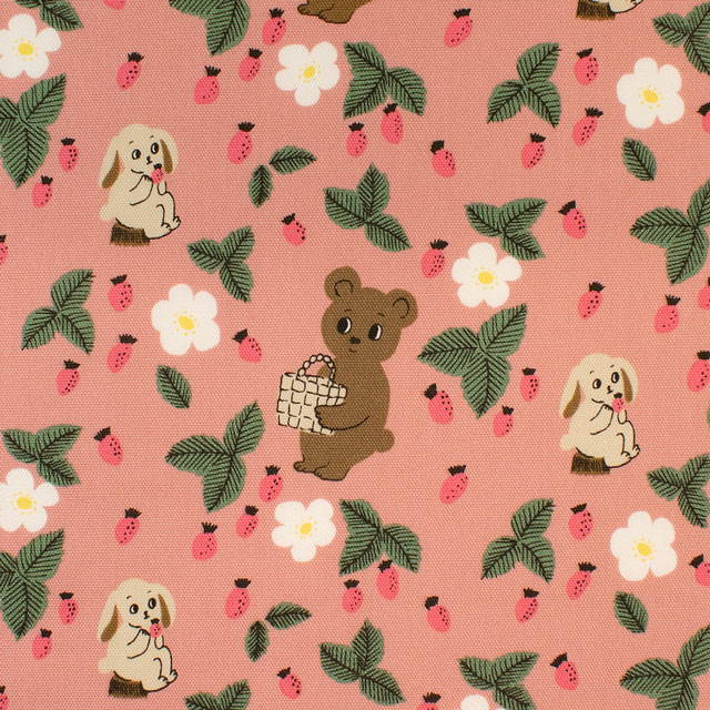 生地 kippis-キッピス- Metsaretki 森におでかけ/オックス(KPO) 94B.ピンク 09Ac04j