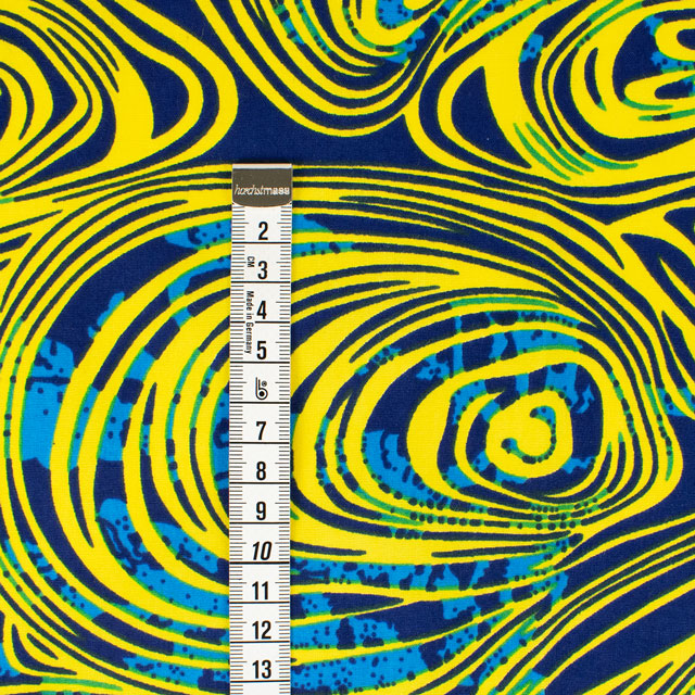 生地 アフリカ布 キテンゲ 24SS 2.ブルー×イエロー 09Ae99_