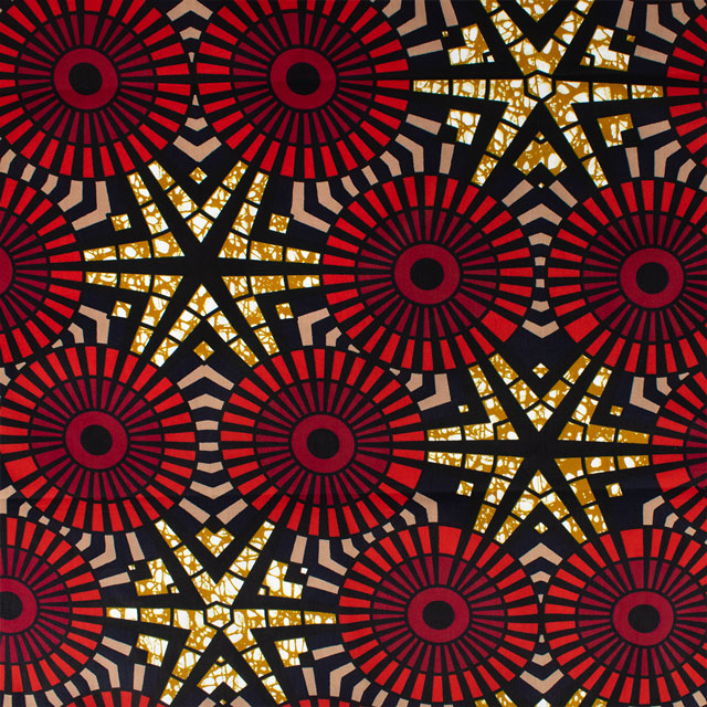 生地 アフリカ布 キテンゲ 24SS 5.ブラック×レッド 09Ae99_