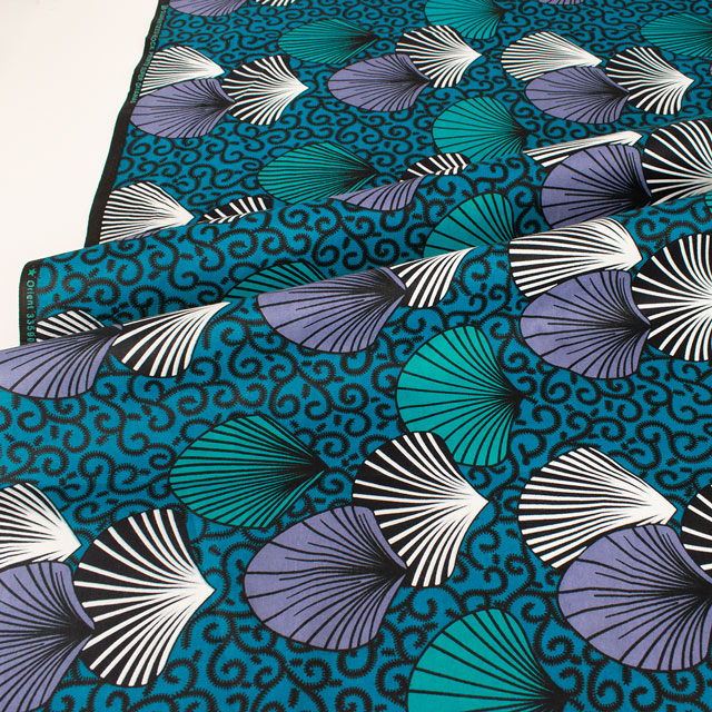 生地 アフリカ布 キテンゲ 24SS 7.ブルー 09Ae99_