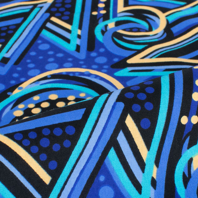生地 アフリカ布 キテンゲ 24SS 8.ブルー 09Ae99_