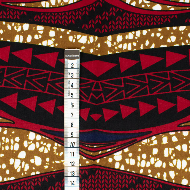 生地 アフリカ布 キテンゲ 24SS 9.マスタード×レッド 09Ae99_