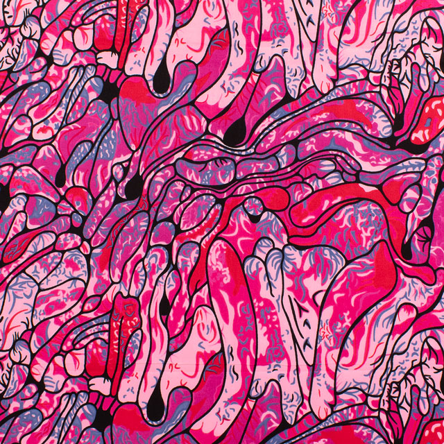 生地 アフリカ布 キテンゲ 24SS 12.ピンク 09Ae99_