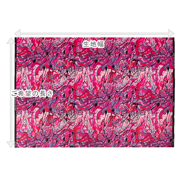 生地 アフリカ布 キテンゲ 24SS 12.ピンク 09Ae99_