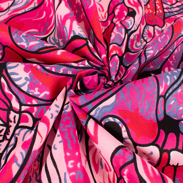 生地 アフリカ布 キテンゲ 24SS 12.ピンク 09Ae99_