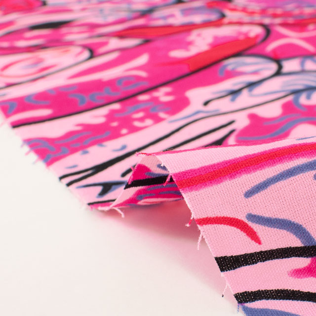 生地 アフリカ布 キテンゲ 24SS 12.ピンク 09Ae99_