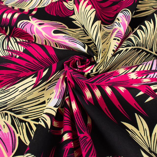 生地 アフリカ布 キテンゲ 24SS 21.ブラック×ピンク 09Ae99_