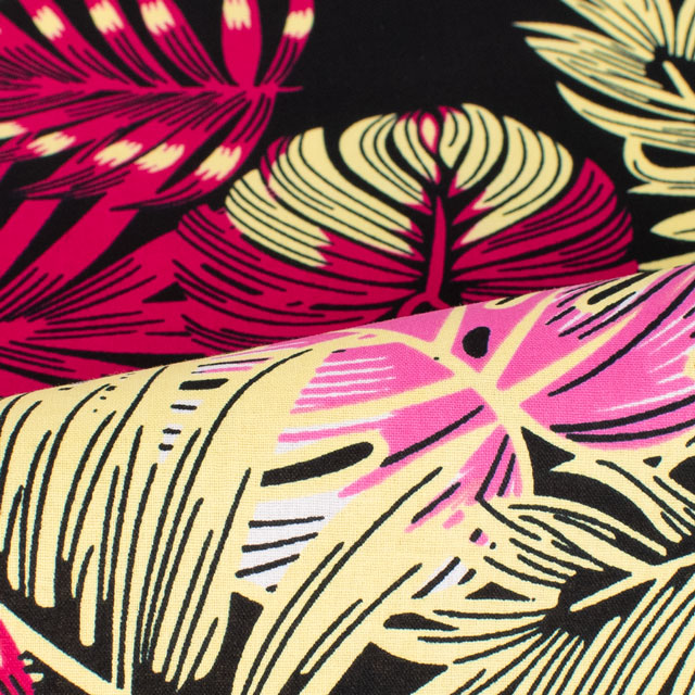 生地 アフリカ布 キテンゲ 24SS 21.ブラック×ピンク 09Ae99_