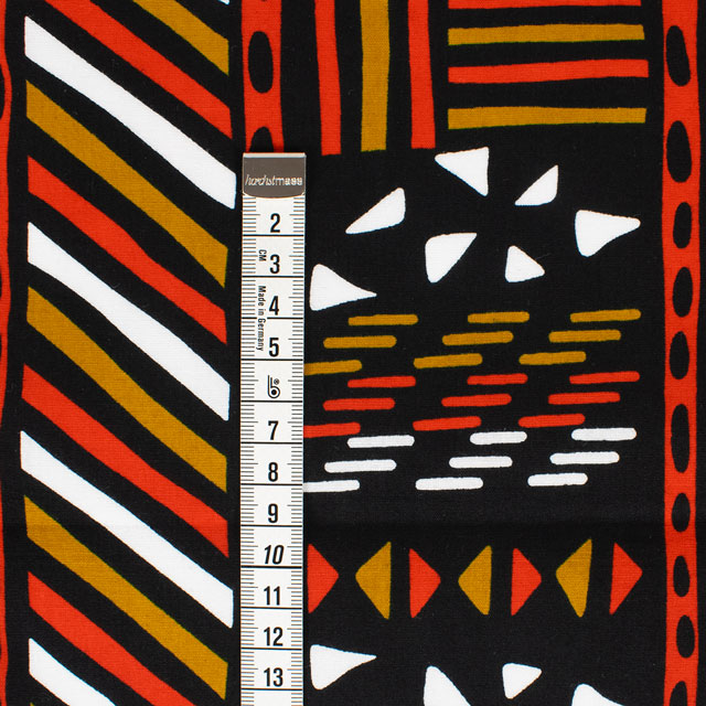 生地 アフリカ布 キテンゲ 24SS 22.ブラック×マスタード 09Ae99_