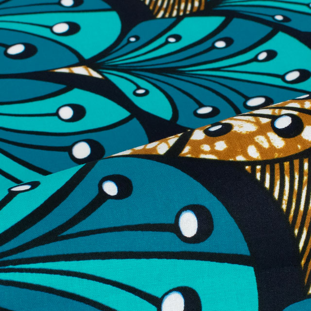 生地 アフリカ布 キテンゲ 24SS 26.ブルー 09Ae99_