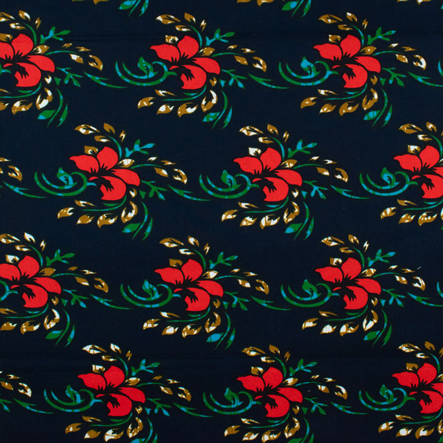 生地 アフリカ布 キテンゲ 25SS 4.ネイビー 09Ae99_