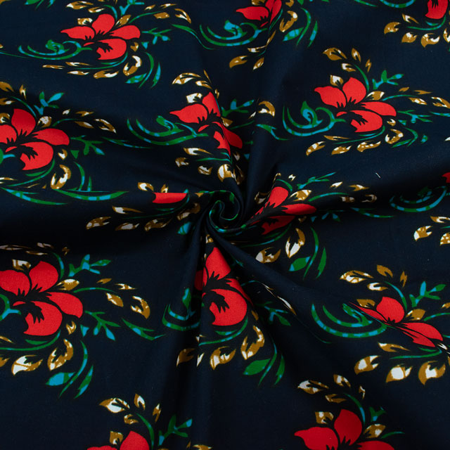 生地 アフリカ布 キテンゲ 25SS 4.ネイビー 09Ae99_