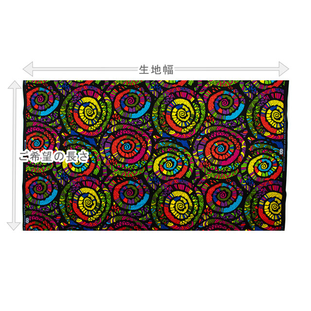 生地 アフリカ布 キテンゲ 25SS 7.マルチ 09Ae99_