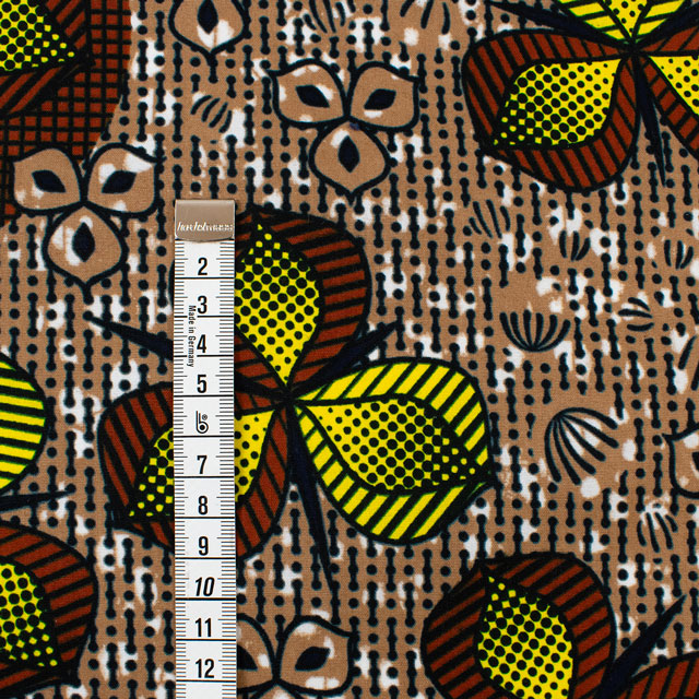 生地 アフリカ布 キテンゲ 25SS 9.ブラウン 09Ae99_