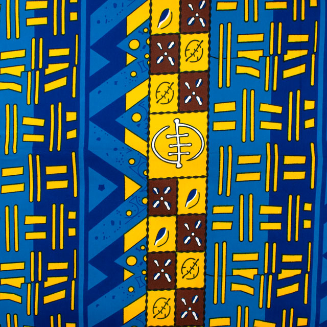 生地 アフリカ布 キテンゲ 25SS 13.ブルー 09Ae99_