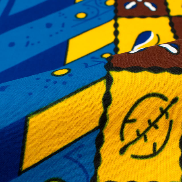 生地 アフリカ布 キテンゲ 25SS 13.ブルー 09Ae99_