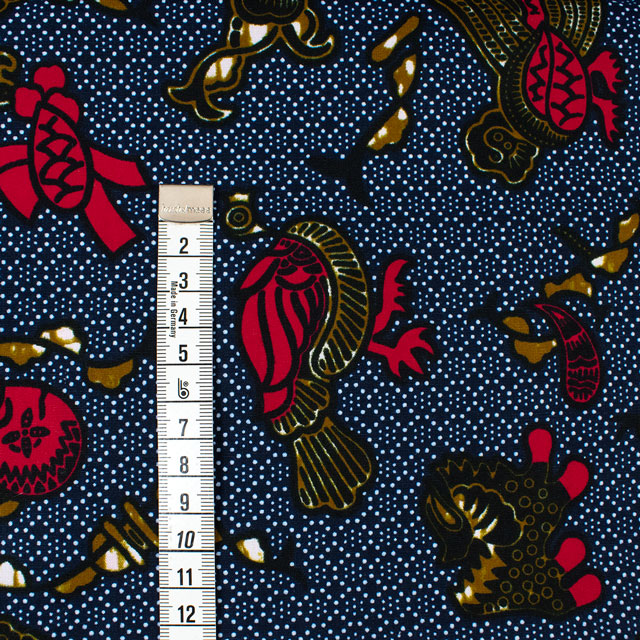 生地 アフリカ布 キテンゲ 25SS 15.ネイビー 09Ae99_