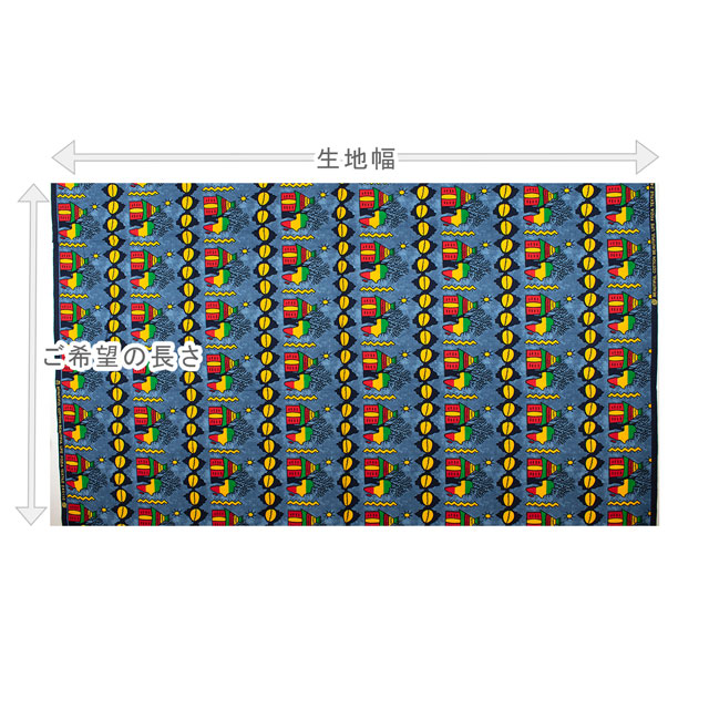 生地 アフリカ布 キテンゲ 25SS 16.ブルー 09Ae99_