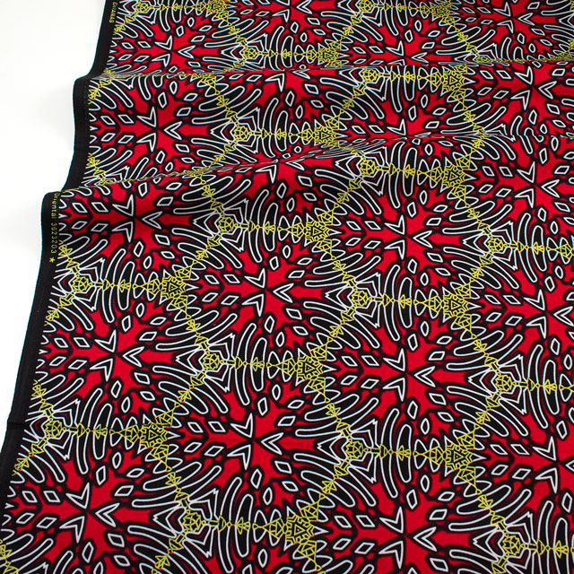 生地 アフリカ布 キテンゲ 25SS 21.レッド 09Ae99_