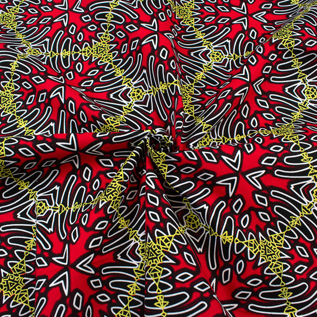 生地 アフリカ布 キテンゲ 25SS 21.レッド 09Ae99_