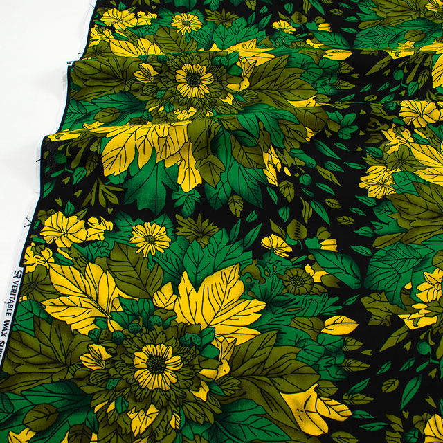 生地 アフリカ布 キテンゲ 25SS 27.グリーン 09Ae99_