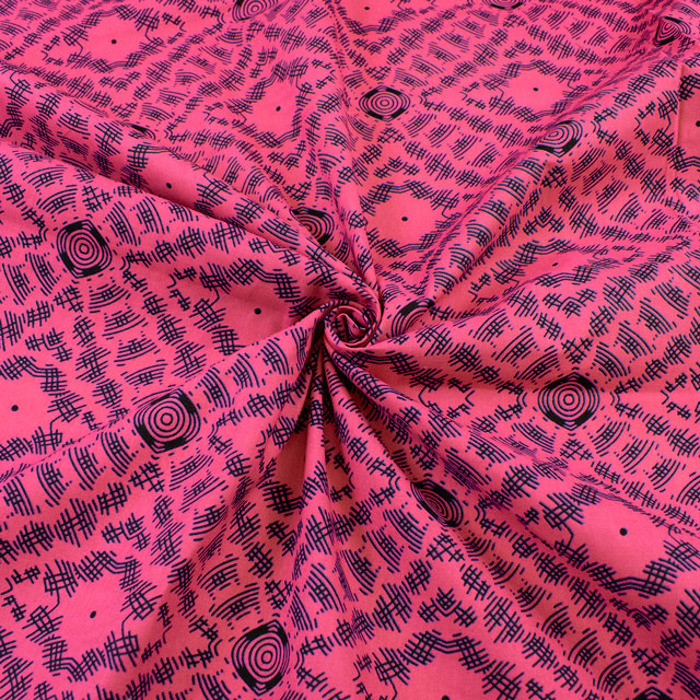 生地 アフリカ布 キテンゲ 25SS 28.ピンク 09Ae99_